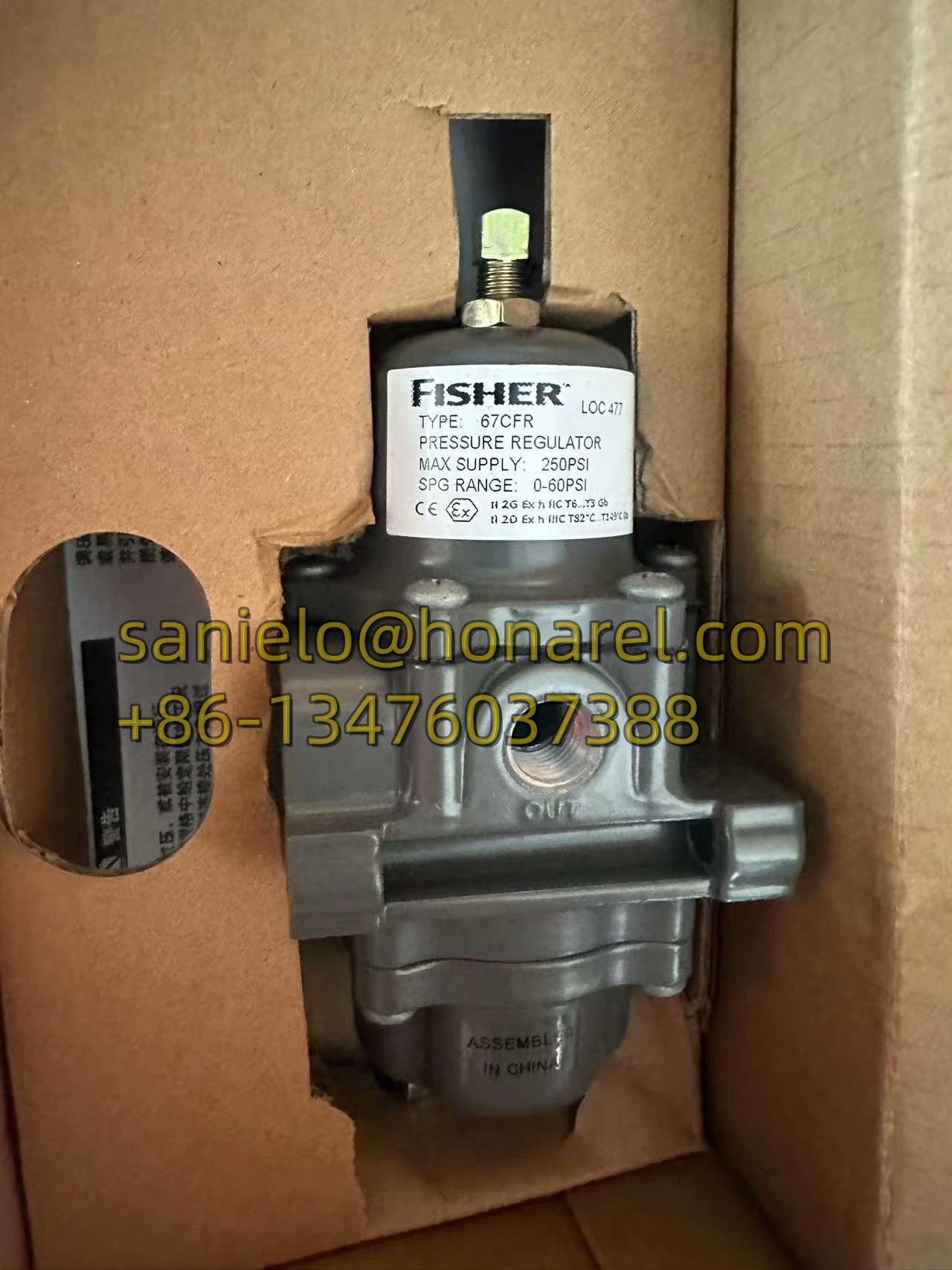 FISHER 67CFR-362 | New Type: 67CF-1663-38615 | 250psi Outlet Pressure Filter Regulator